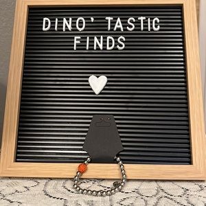 Silver/Orange Rustic Cuff